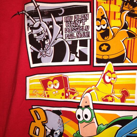 Nickelodeon The Adventures Of SPONGEBOB Red T Shirt ESCAPE FROM VORTEX Kids XL - Picture 8 of 16